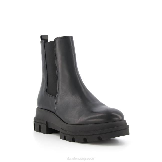 Dune London μαύρος γυναίκες δερμάτινες μπότες τσέλσι με χοντρή σόλα J84Z378 αποδείξεις