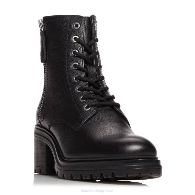 Dune London μαύρος γυναίκες μπότες biker με τακούνι με λεπτομέρεια με φερμουάρ J84Z607 paiton