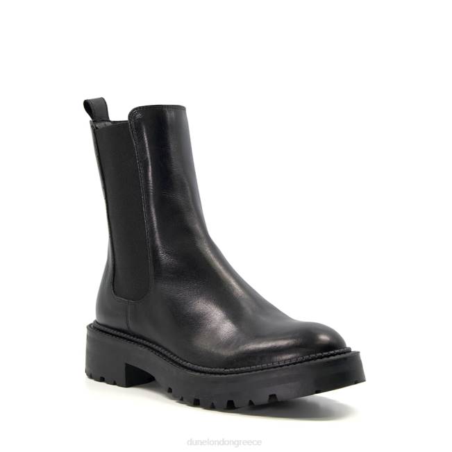 Dune London μαύρος γυναίκες δερμάτινες μπότες ποδηλασίας J84Z433 εικόνα