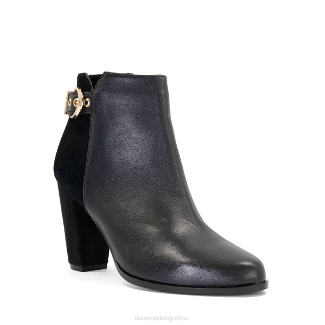 Dune London μαύρος γυναίκες πόρπη λεπτομερή μποτάκια με τακούνι J84Z440 ολα
