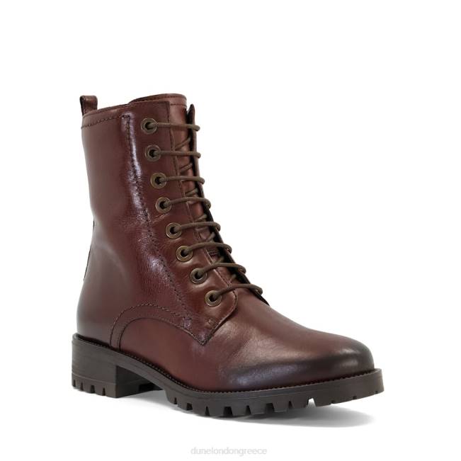 Dune London καφέ γυναίκες μπότες πεζοπορίας με σόλα με κορδόνια J84Z441 προλίθος