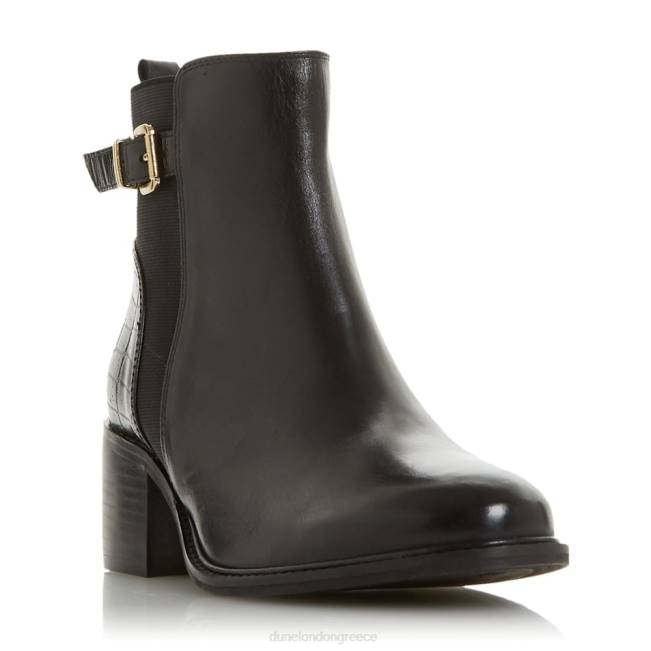 Dune London μαύρος γυναίκες φαρδιά μποτάκια με χαμηλό τακούνι J84Z664 ποιητικός