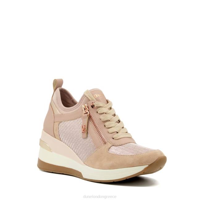 Dune London ροζ χρυσός γυναίκες σφήνα κορδόνια J84Z228 ειλιν
