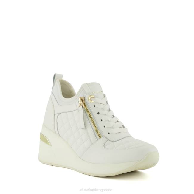 Dune London άσπρο γυναίκες κορδόνια σφήνα J84Z551 είλινες