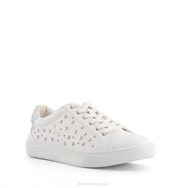 Dune London άσπρο γυναίκες διακοσμημένα με αστέρια εκπαιδευτές J84Z666 εξπρές