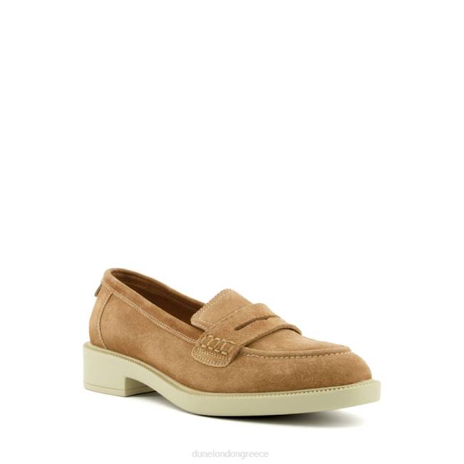 Dune London καμήλα γυναίκες μοκασίνια με φλουριά J84Z167 γαζέλες