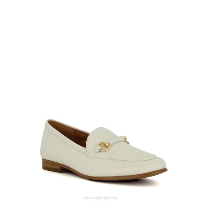 Dune London άσπρο γυναίκες loafers με μεταλλική επένδυση J84Z108 μεγαλείο