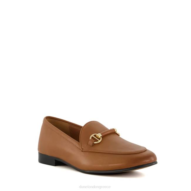 Dune London βυρσοδέψω γυναίκες loafers με μεταλλική επένδυση J84Z118 μεγαλείο