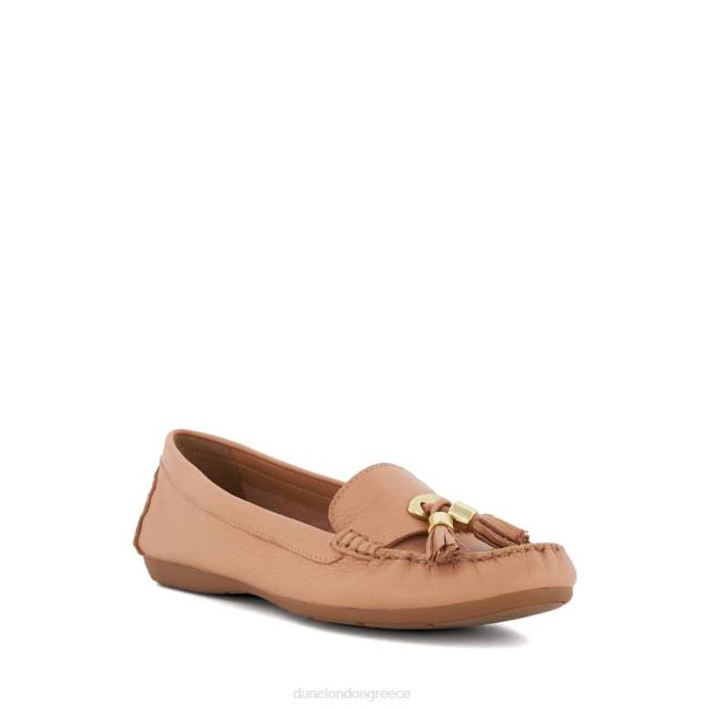 Dune London βυρσοδέψω γυναίκες δερμάτινα loafers με φούντα J84Z581 σιταποθήκη