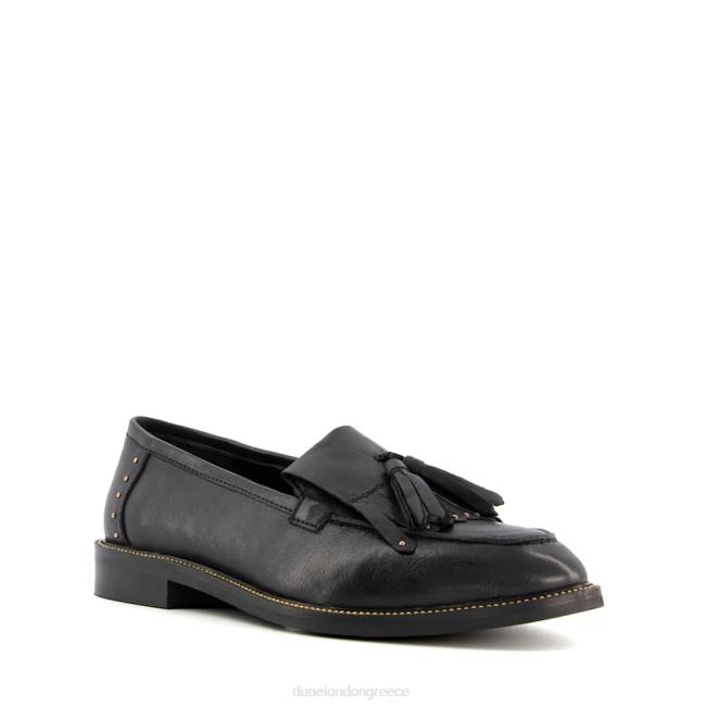 Dune London μαύρος γυναίκες ποδιά φούντα loafers J84Z616 Γκλέντας