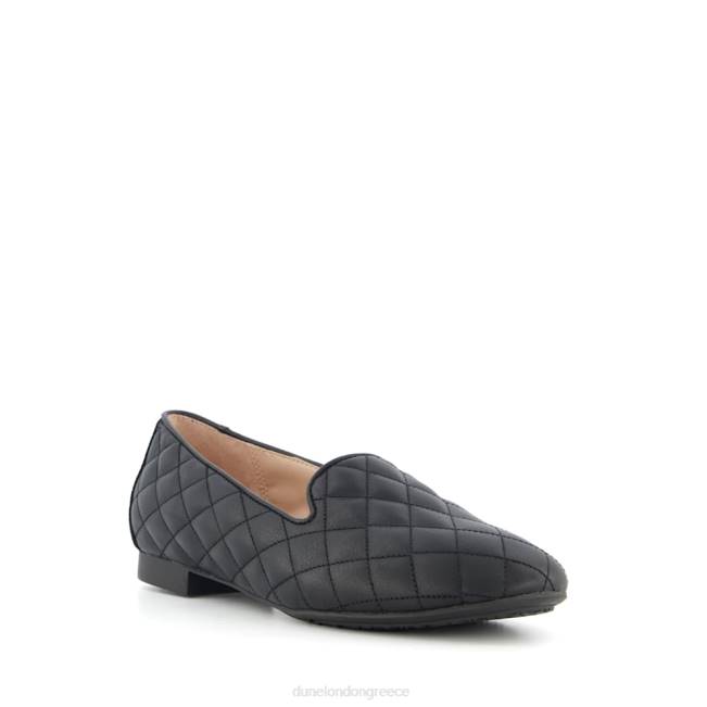Dune London μαύρος γυναίκες καπιτονέ loafers J84Z669 genevie