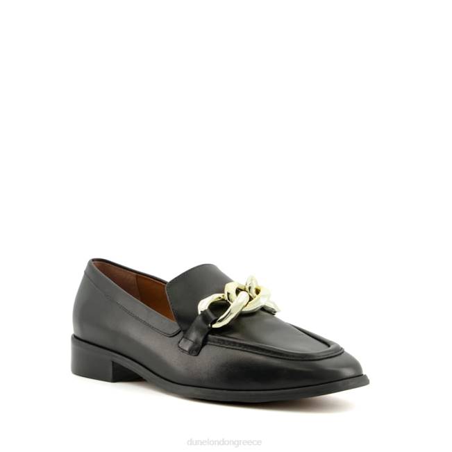 Dune London μαύρος γυναίκες loafers με αλυσίδα J84Z92 ματιά