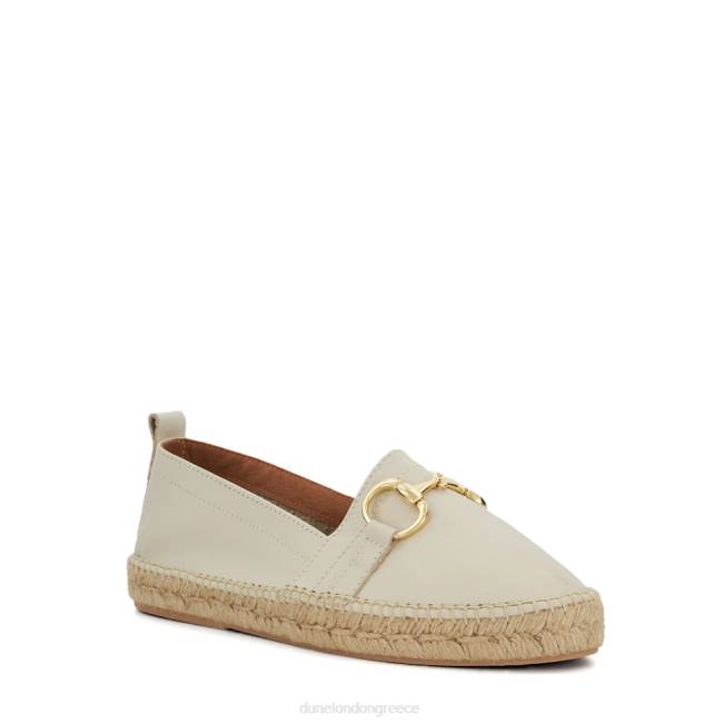 Dune London άσπρο γυναίκες επίπεδες εσπαντρίγιες με τακούνι J84Z444 γκουάβα