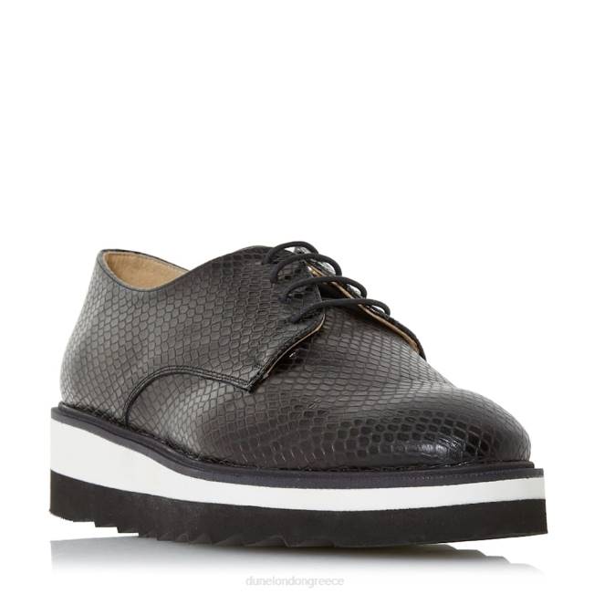 Dune London μαύρος γυναίκες παπούτσια πλατφόρμας με κορδόνια J84Z667 farylaa