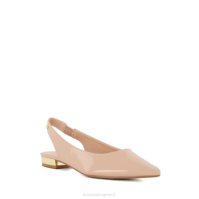 Dune London κοκκινίζω γυναίκες αντλίες μπαλέτου slingback J84Z335 καραμέλλο