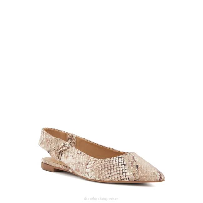 Dune London έρπων γυναίκες δερμάτινα φλατ slingback παπούτσια μπαλέτου J84Z448 αυξάνω