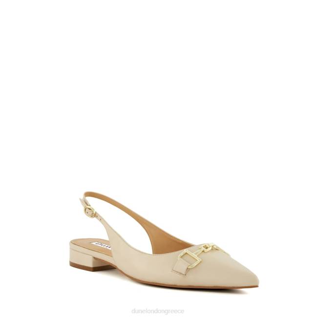 Dune London εκρού γυναίκες επίπεδες αντλίες slingback J84Z584 ελπιδοφόρος