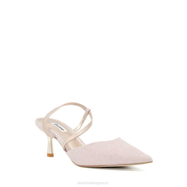 Dune London ροζ χρυσός γυναίκες ματ παπούτσια δικαστηρίου με φτέρνα J84Z237 εσπεριδοειδές