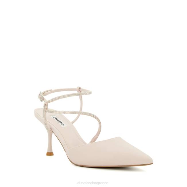 Dune London εκρού γυναίκες δικαστήρια με τακούνι με λουράκι J84Z238 καρλότα