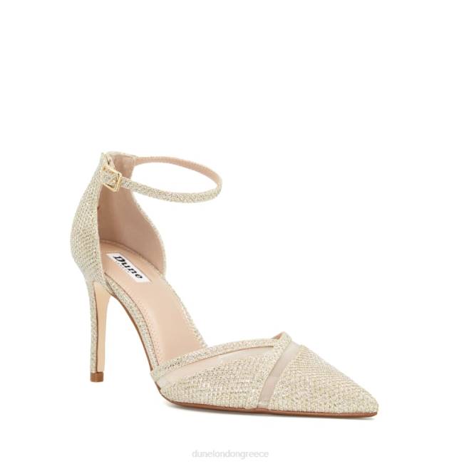 Dune London χρυσός γυναίκες δικαστήρια με μεταλλικό τακούνι J84Z488 κοσμήτορας