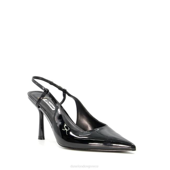 Dune London μαύρος γυναίκες Φαρδιά εφαρμογή δικαστήριο με τακούνι πίσω J84Z496 καμπάνα