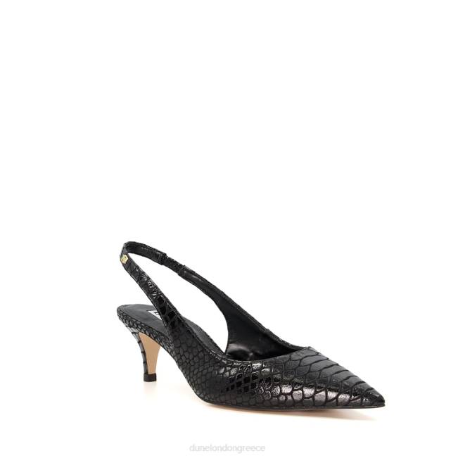 Dune London μαύρος γυναίκες Δερμάτινα γήπεδα με εφέ ερπετού J84Z524 καπιτώλιο