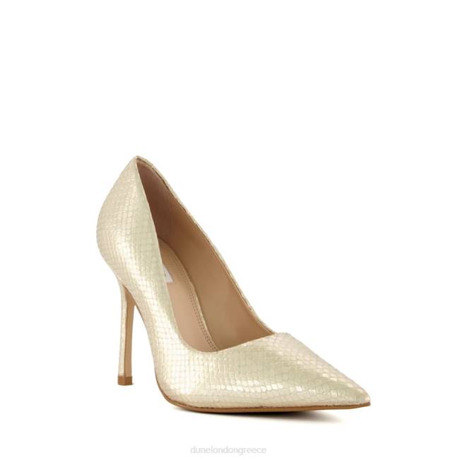 Dune London χρυσός γυναίκες κροκ γόβες J84Z58 bento