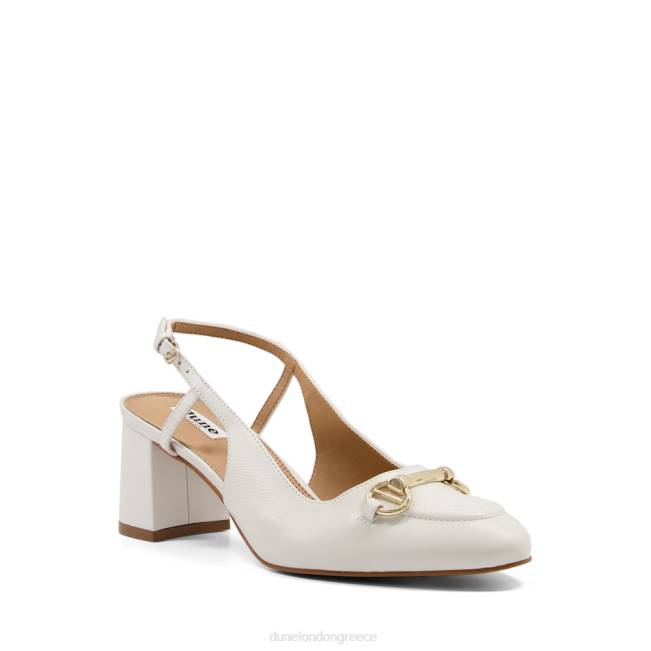 Dune London άσπρο γυναίκες φαρδιά παπούτσια γηπέδου με sling-back J84Z344 κασσυ