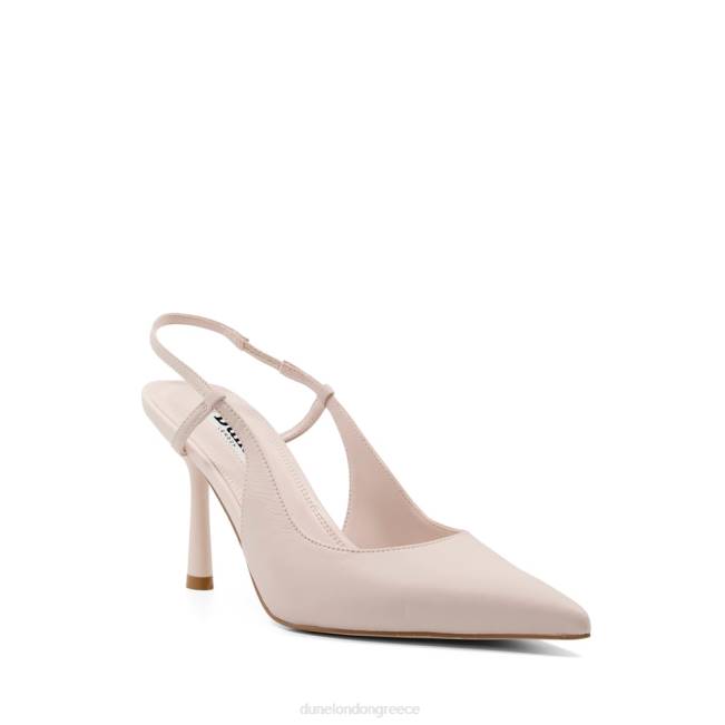 Dune London εκρού γυναίκες Παπούτσια δικαστηρίου με slingback τακούνι J84Z522 καμπάνα