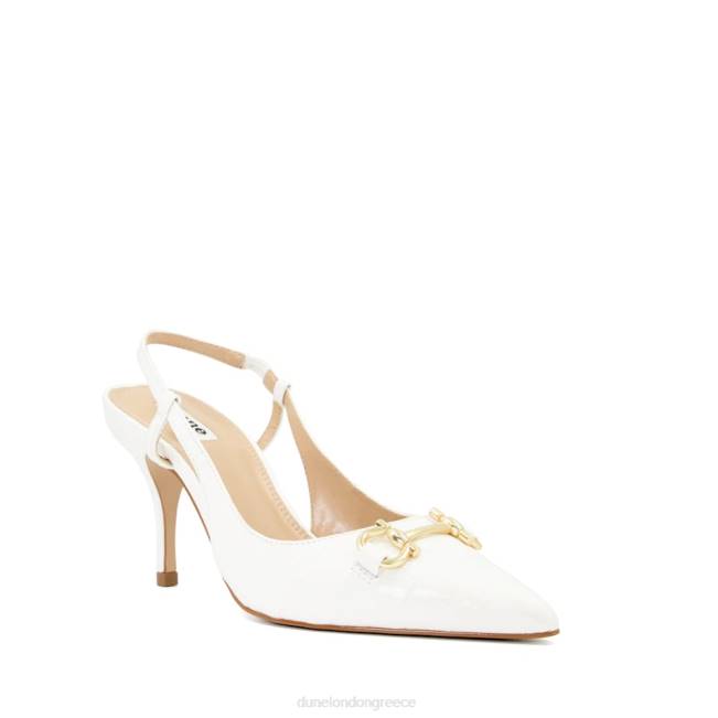 Dune London άσπρο γυναίκες γήπεδα slingback snaffle-trim J84Z628 Κάντε κλικ