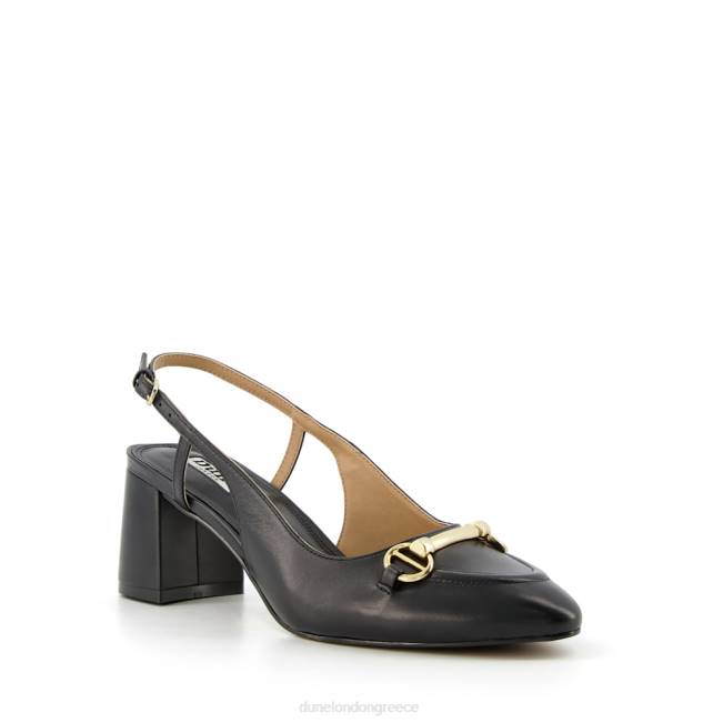Dune London μαύρος γυναίκες Γήπεδα snaffle-trim μπλοκ-τακούνι slingback J84Z387 κασσυ