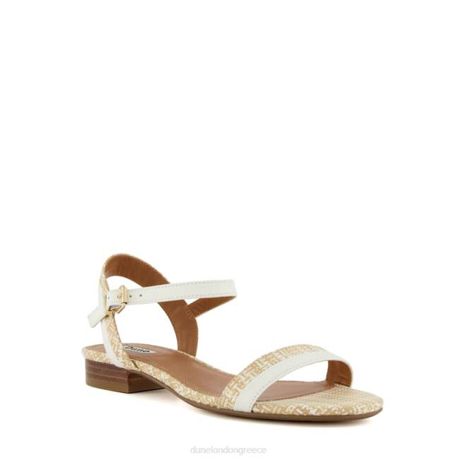 Dune London άσπρο γυναίκες δερμάτινα σανδάλια J84Z131 αφοσίωση