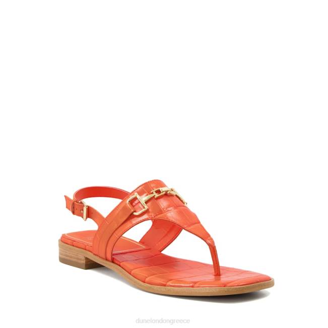 Dune London πορτοκάλι γυναίκες casual σανδάλια με στρινγκ με λουράκι J84Z217 lexley