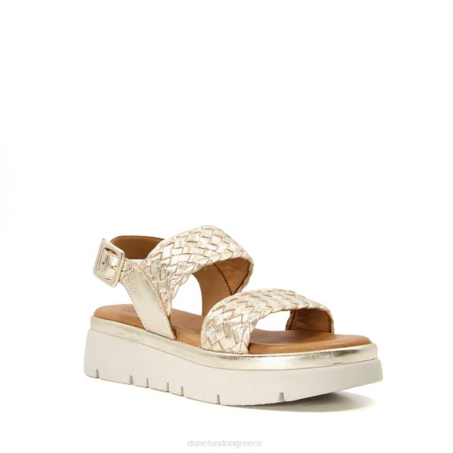 Dune London χρυσός γυναίκες flatform σανδάλια J84Z597 λόρις