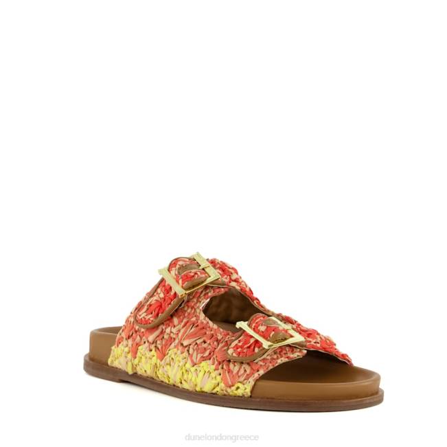 Dune London πολυ γυναίκες λυγισμένες επίπεδες τσουλήθρες raffia J84Z57 λολίτας