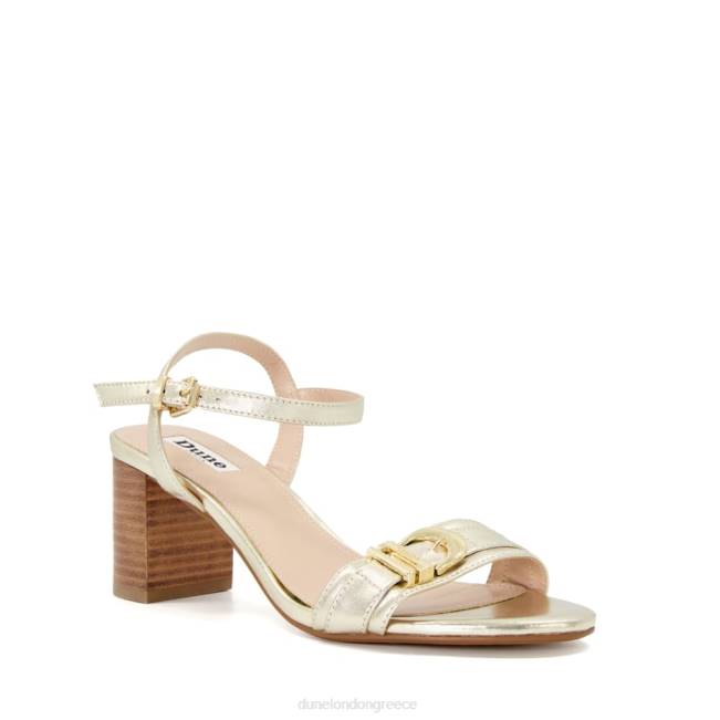 Dune London χρυσός γυναίκες πόρπη-λουράκι μπλοκ-πέδιλα με τακούνι J84Z192 Τζέσι