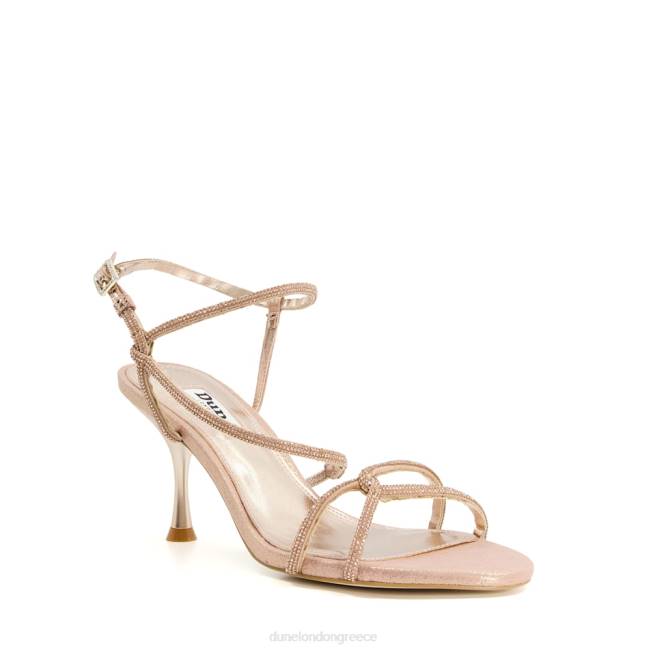 Dune London χρυσός γυναίκες αστραφτερά σανδάλια με τιράντες J84Z322 μεγαλειες