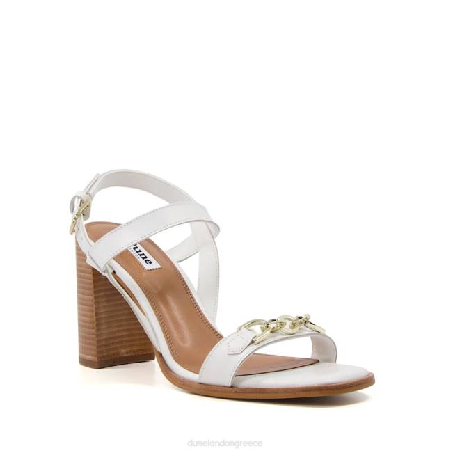 Dune London άσπρο γυναίκες σανδάλι με τακούνι J84Z329 κατώτερος