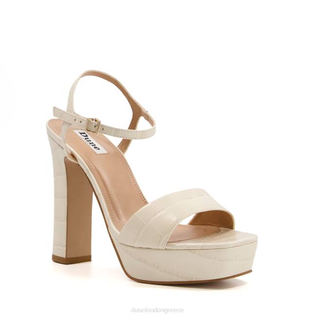 Dune London εκρού γυναίκες σανδάλια με τακούνι με τιράντες πλατφόρμας J84Z332 ταίρι
