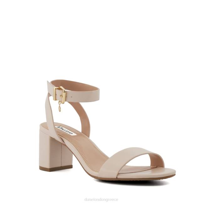 Dune London εκρού γυναίκες σανδάλια με μεσαίο τακούνι J84Z413 memee