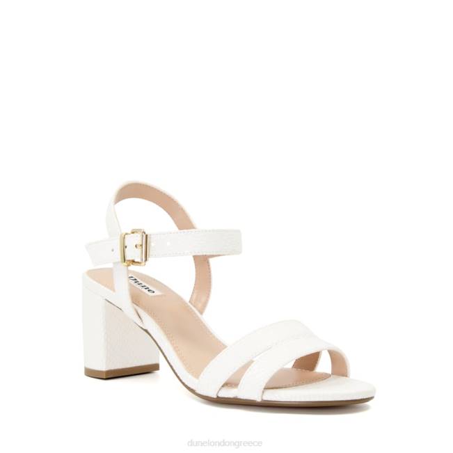 Dune London άσπρο γυναίκες σανδάλια μπλοκ τακούνι J84Z555 merisa