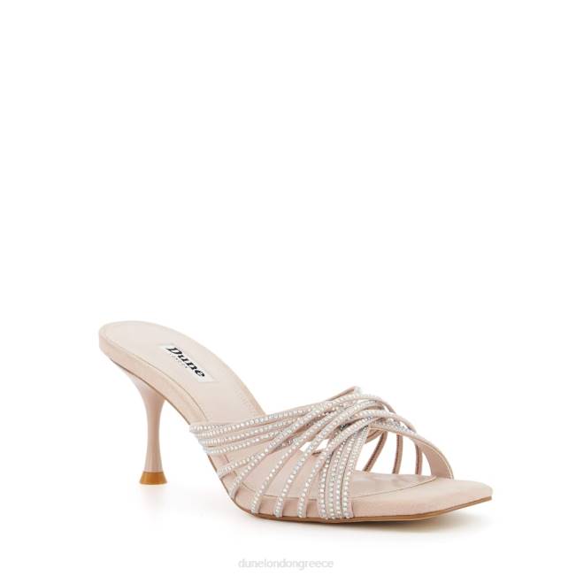 Dune London γυμνός γυναίκες Μουλάρια στιλέτο με χιαστί ιμάντα diamante J84Z64 στέγη εισόδου