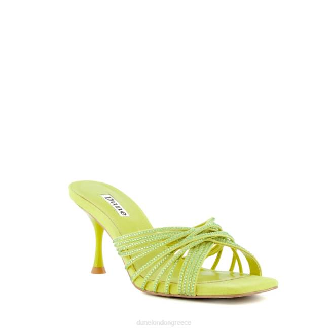 Dune London άσβεστος γυναίκες Μουλάρια στιλέτο με χιαστί ιμάντα diamante J84Z65 στέγη εισόδου