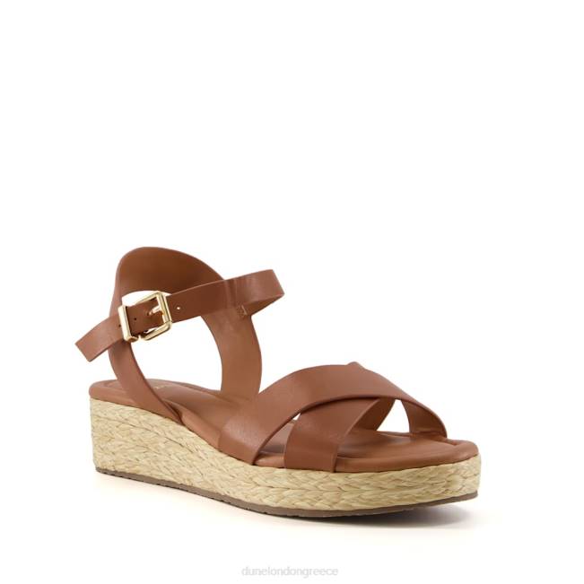Dune London βυρσοδέψω γυναίκες φαρδιά υφαντά flatform σανδάλια J84Z345 Linnie