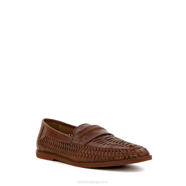 Dune London βυρσοδέψω άνδρες casual υφαντά loafers J84Z800 τούβλα