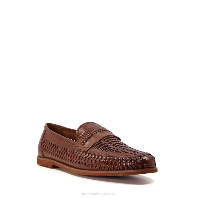 Dune London βυρσοδέψω άνδρες υφαντό δερμάτινο loafer J84Z878 Μπράιτον Ροκ