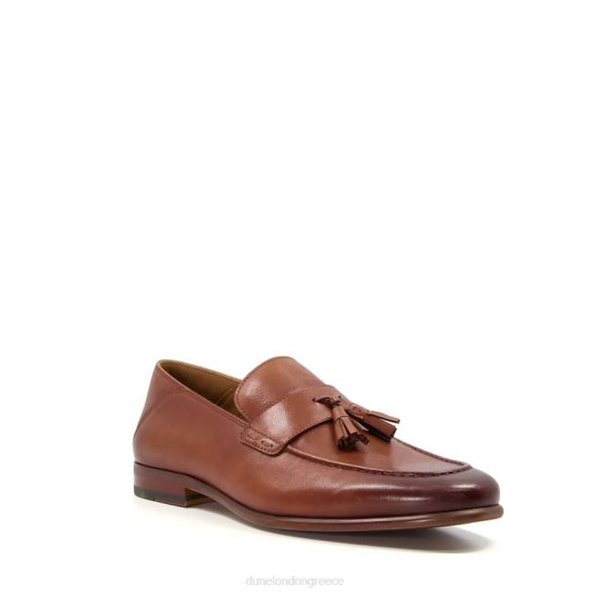 Dune London βυρσοδέψω άνδρες δερμάτινα loafers με φούντα J84Z735 υποστήριξη