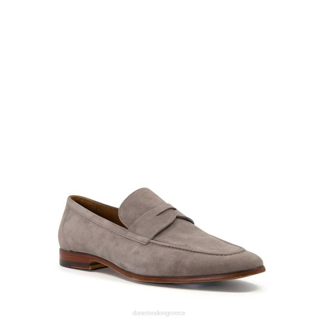 Dune London γκρί άνδρες σουέτ σέλα loafers J84Z837 σιλά