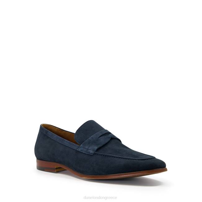 Dune London ΠΟΛΕΜΙΚΟ ΝΑΥΤΙΚΟ άνδρες σουέτ σέλα loafers J84Z882 σιλά