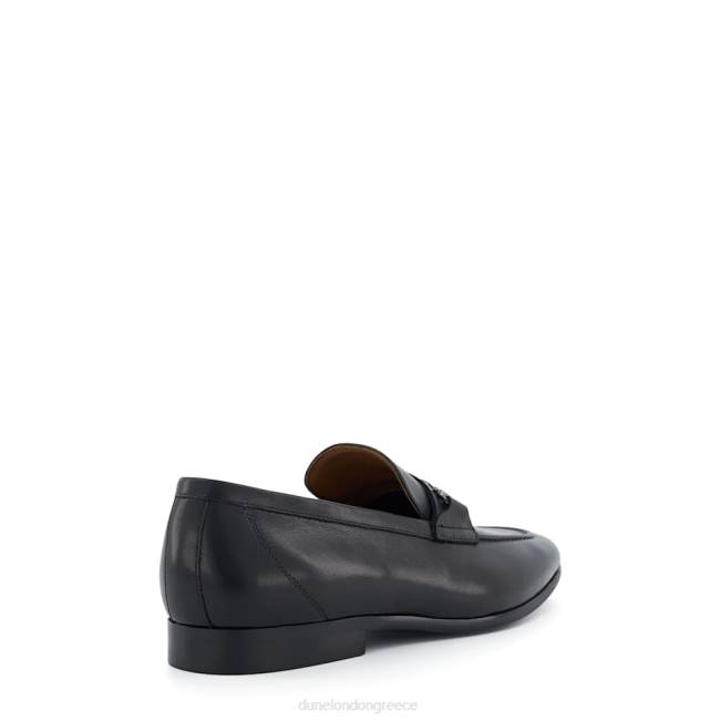 Dune London μαύρος άνδρες loafers snaffle-trim J84Z835 κύρωση